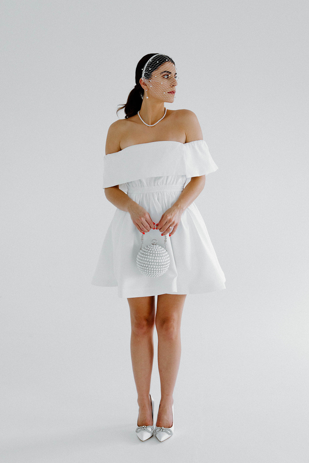 Madeleine Off-the-Shoulder Mini Dress - White