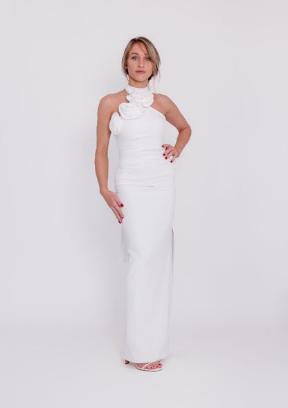White Floral Maxi Dress