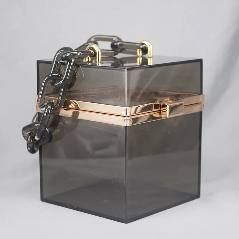 Black Acrylic Transparent Handbag